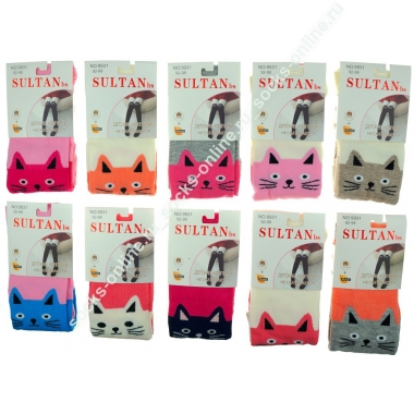 Детские колготки хлопок, для девочек, кошки, SYLTAN арт. 9931
