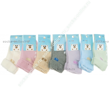 Носки для новорожденных с тормозами ALINA 