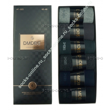Носки мужские 6 пар антибактериальные дезодорированные в подарочной упаковке DMDBS AF-523