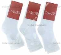 Носки детские для девочек с бантиков белые Лив А10-Ж