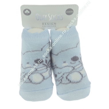 Носки с рисунком "Мишка", для новорожденных, хлопок, Турция