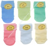 "Smolicek", г.Раменское Носки для новорожденных цветные с отворотом